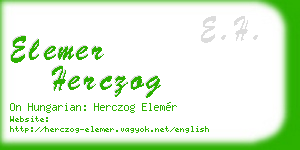 elemer herczog business card
